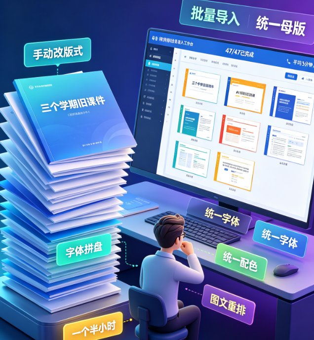 旧课件一堆不想重做？课件帮批量导入Word+PPT一键升级焕新
