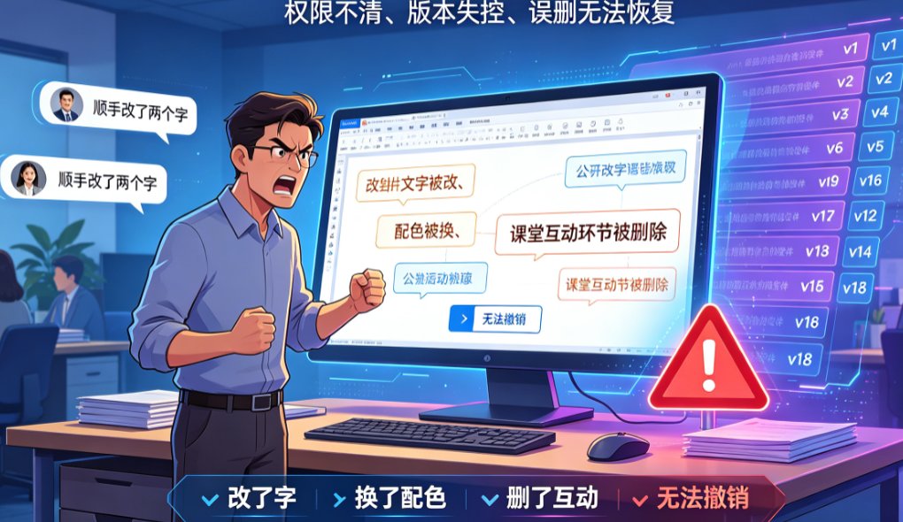 团队协作课件权限难控？课件帮精细化权限管理，安全共享不过界