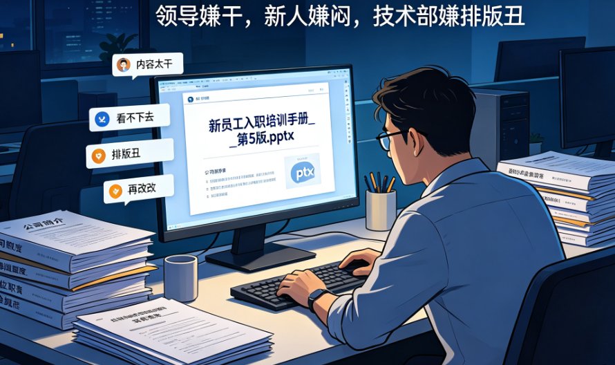企业新员工培训视频，课件帮标准化流程从Word到成片仅需四步
