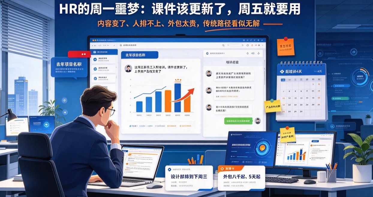企业新员工培训课件怎么做？课件帮AI数字人+PPT转视频实战拆解