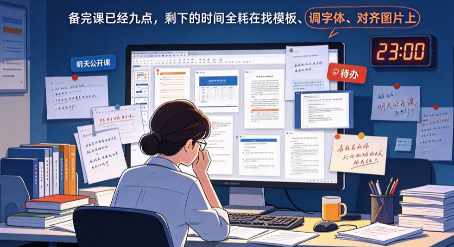 教师备课熬夜写PPT？课件帮AI从Word到课件仅需10分钟