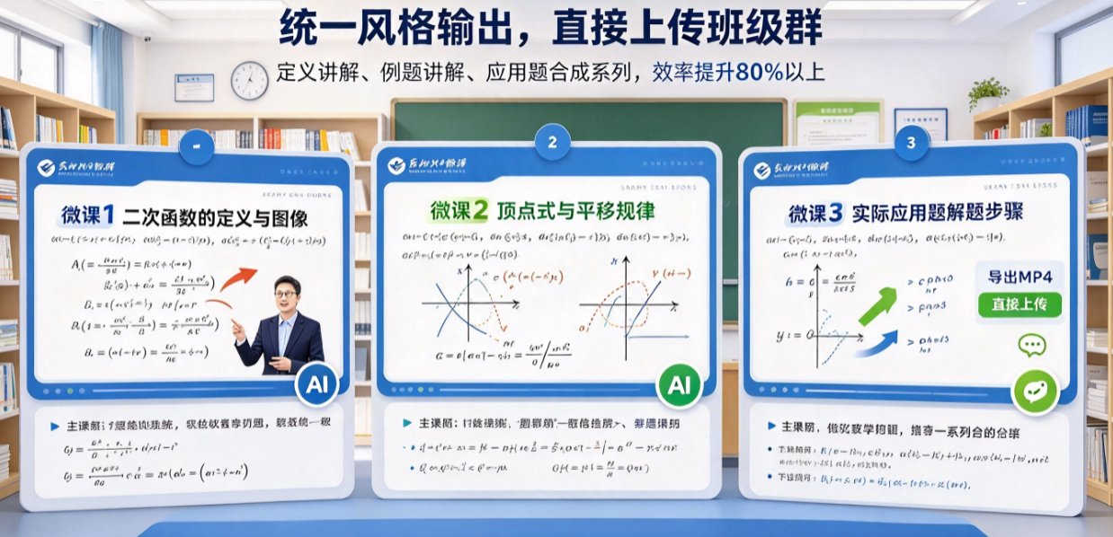 教师用AI把课堂实录变微课：讲题视频+一键成片全流程分享