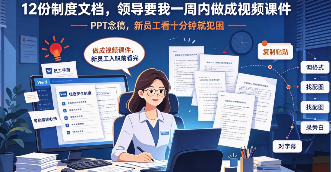 企业新员工培训课件批量生产实录：HR用课件帮自动化工作流节省80%时间