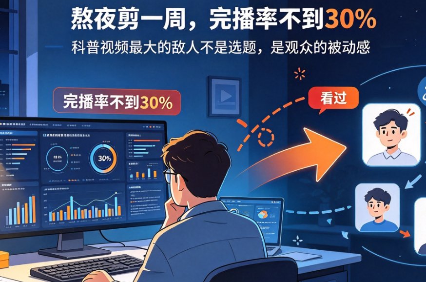 课件帮AI出题界面，左侧为文案，右侧自动生成选择题并标注时间点