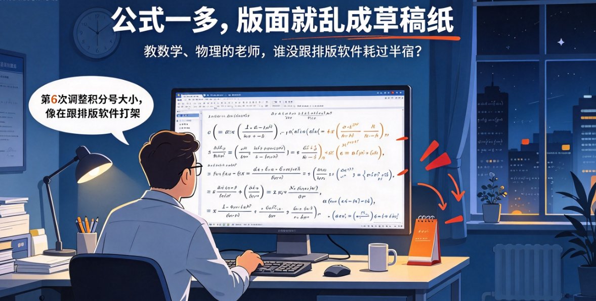 数学物理公式课件怎么做才不翻车？课件帮AI三招搞定LaTeX排版