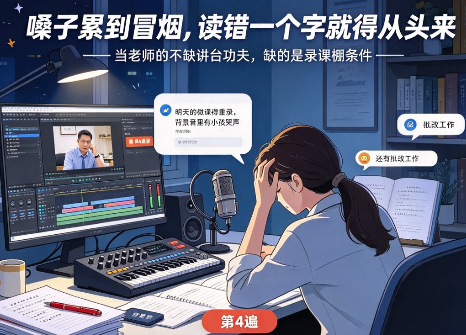 教师微课配音总翻车？用课件帮声音复刻，一次录音批量生成系列微课