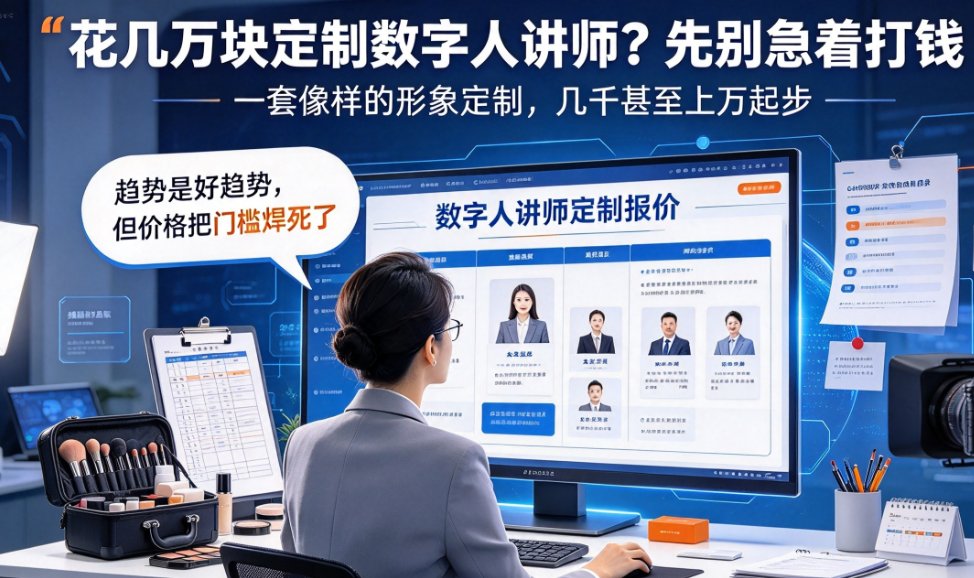 定制数字人讲师要花几万块？课件帮照片克隆方案，千元级成本搞定专属形象