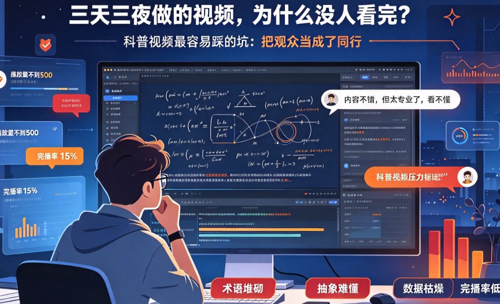 科普视频太枯燥没人看？AI改写+数据可视化秒变生动动画