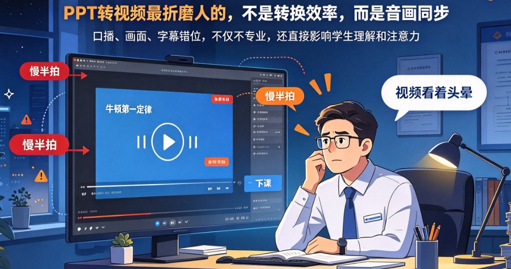 课件帮时间轴设置面板，展示“自动同步页面切换与语音”开关和页面时长滑块