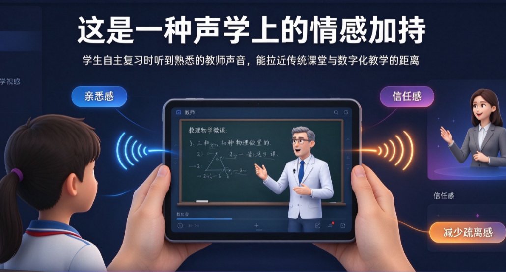 课件帮声音复刻功能入口界面,展示“录制样本-训练模型-选择音色”三步操作流程